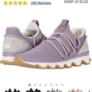 Sorel mauve kinetic lace sneakers